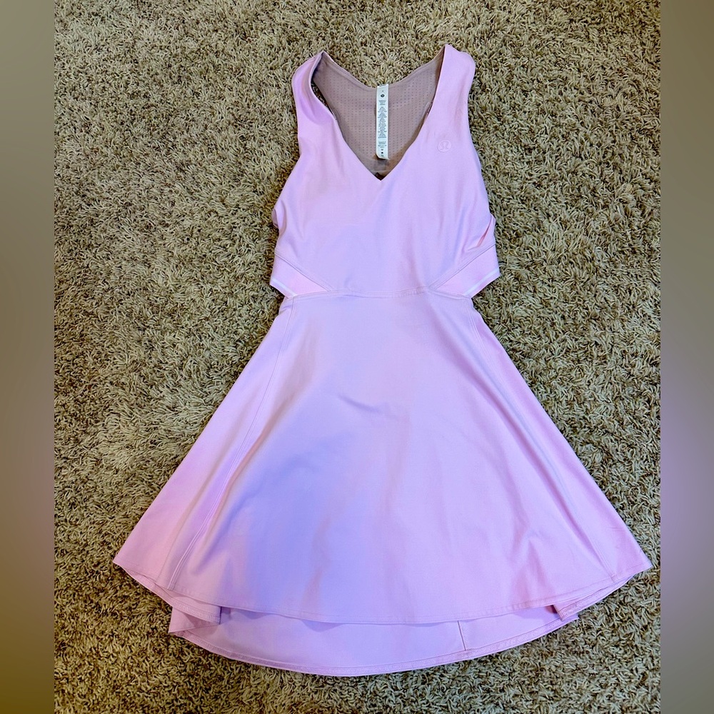 Lululemon V-Neck Meadowsweet Pink Tennis Dress